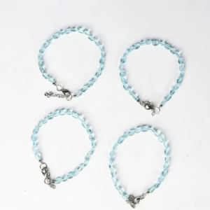 Western Glass Bead Anklet with oxidised plating VPA016101