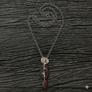 Western Long Chain Pendant With Black Plating VPC012002